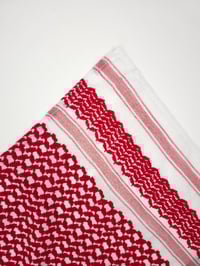 Image 2 of Keffieh Bandana Red