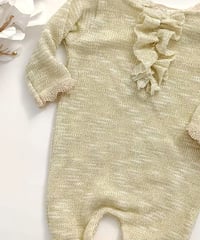 Image 2 of Newborn girls romper - Amelie | golden