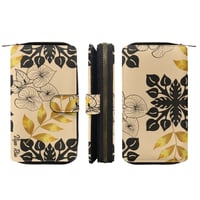 Image 1 of Women's Hawaiian Anthurium in Pastel Print Flap Wallet