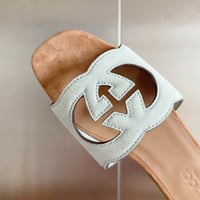 Image 11 of GG Color Block Suede Slides