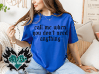 Call me when