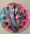 Funky Pink Resin Clock