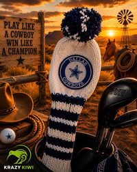 Image 3 of Dallas Cowboys custom Golf Club Cover hand knit logo NFL fan  gift-04c8bd49