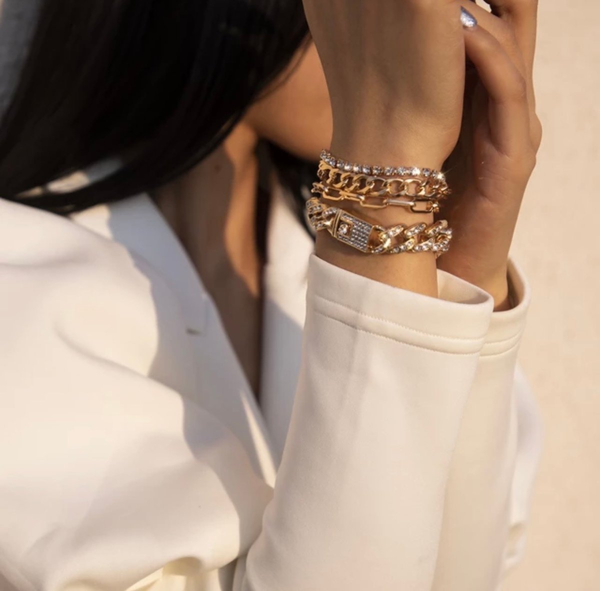 Image of Luxury 4 Piece Bling Bracelet Set