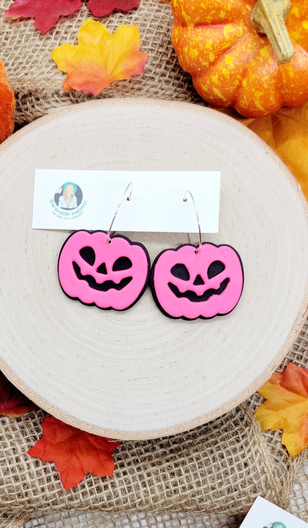 Image of Neon Jack-O-Lantern Hoops