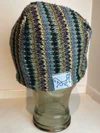 Image 4 of GREEN AND BLUE KNIT BEANIE