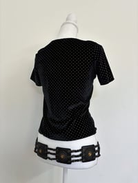 Image 2 of Vintage velvet black t shirt // M 