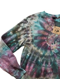 Image 7 of  M Unisex Crew Sweatshirt in Cool Muted Spiral Ice Dye