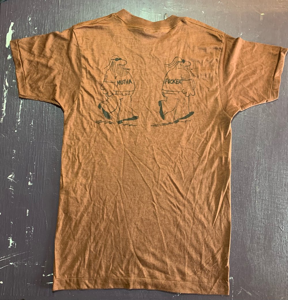 70's ScreenStars Men's SMALL Brown Motörhead MUTHA FUCKER