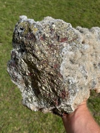 Image 5 of Smoky Champagne Druzy Quartz & Chalcopyrite Statement Cluster| #3075