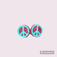 Peace Sign Stud Earrings ☮️