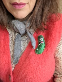 Image 4 of Angry Pickle Brooch 