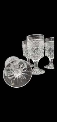 Image 3 of Set of 7 Vintage Anchor Hocking Wine Goblets