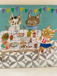 Image 5 of Original painting -Fun feline fuddle 
