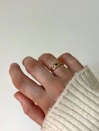 Image 4 of Sapphire & Diamond Boat Ring