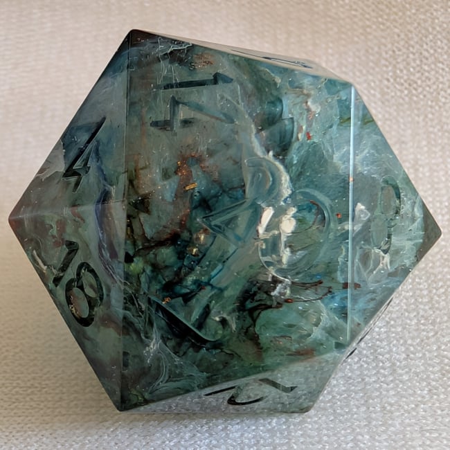 big surprise Rebecca made more ink swirl dice (FINISHED TO ORDER)