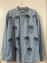 Image 1 of 'Perfect Weather' Custom Blockprinted Button-Down