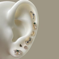 Image 1 of geometric yellow gold studs