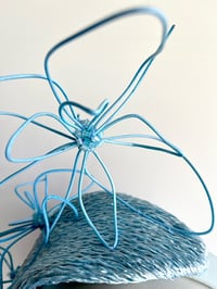 Image 2 of Sky blue headpiece w wired flowers 