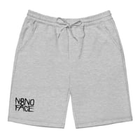 Image 1 of N8NOFACE Stacked Logo Embroidered Heather Gray Men's fleece shorts
