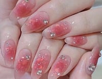 Image 3 of Nails - Short Luxury (Pink Bling)