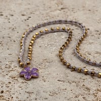 Image 1 of Purple Lei Flower Necklace