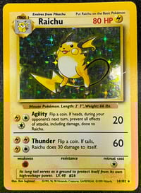 Image 1 of Raichu - Base Set Holofoil - Moderately Played