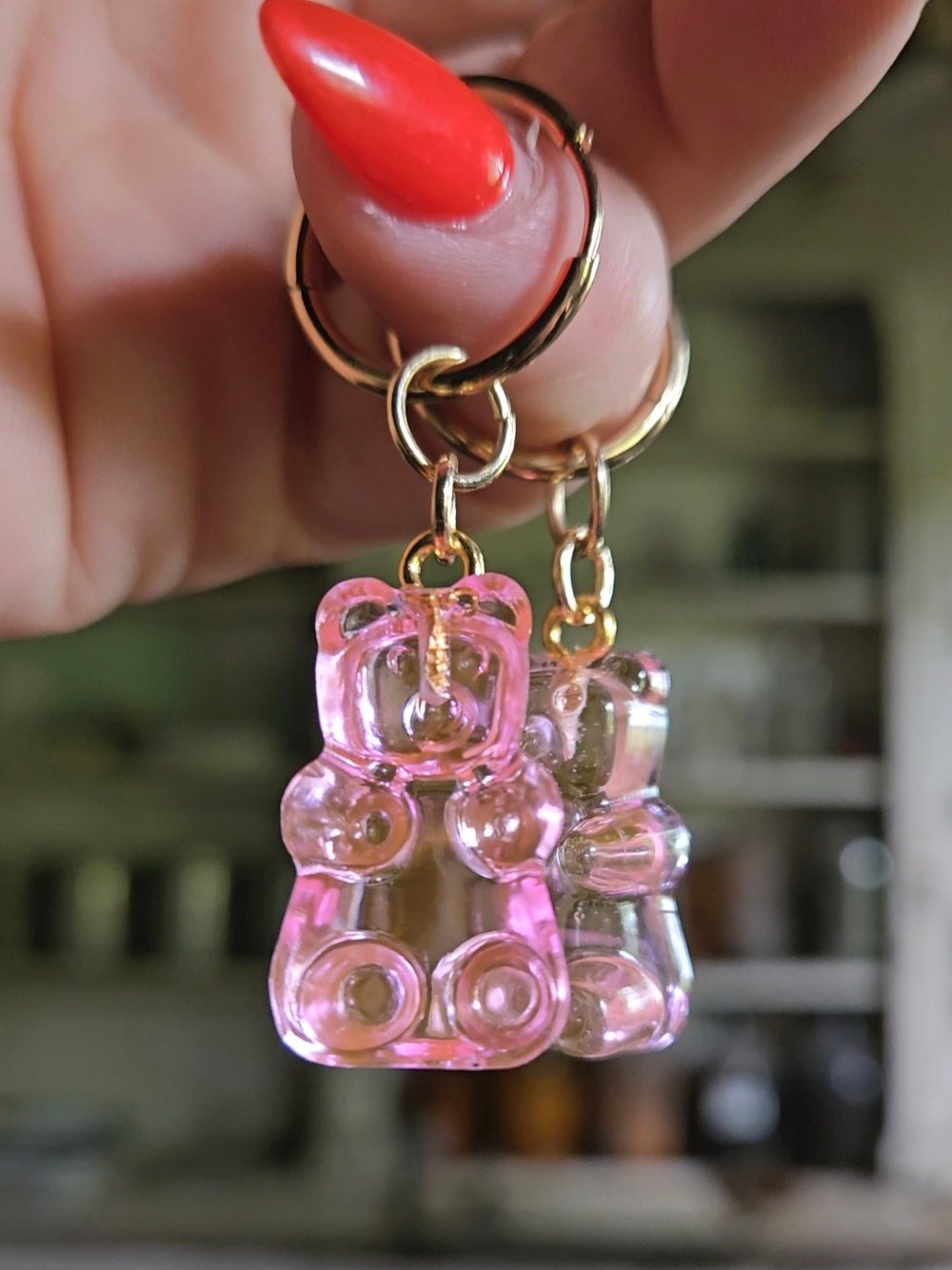 Image of Light Pink Gummy Bear Earrings