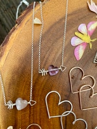 Image 3 of Cupid’s Amethyst Heart Necklace