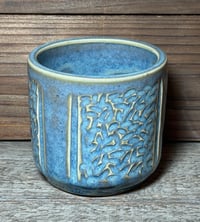 Image 3 of Small blue carved panels tumbler 