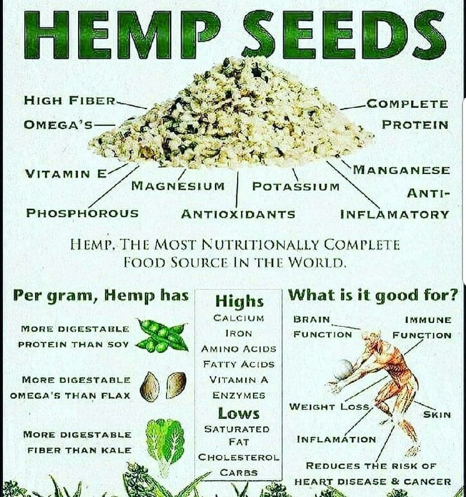 HIGH PROTEIN Canadian Hemp Seed-Hearts/Protein Powder/Oil-Spread-Vit. D-Anxiety-Appetite Suppress