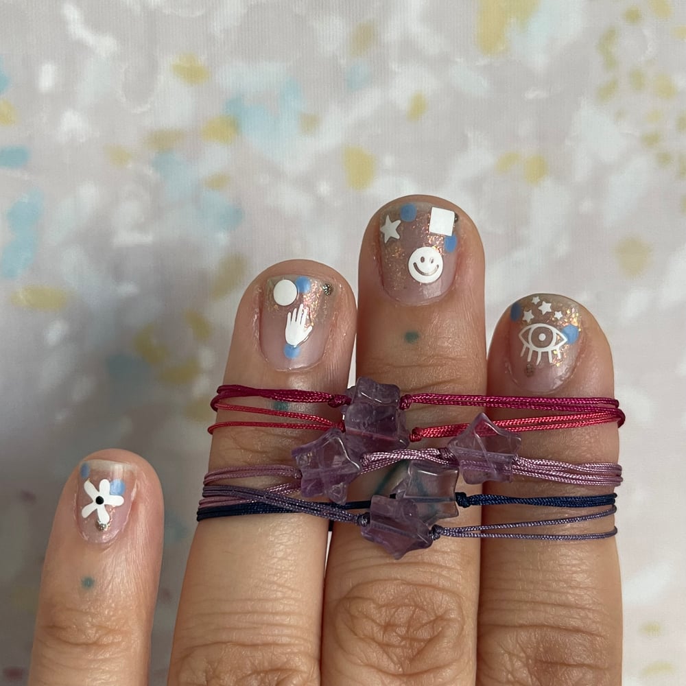 Image of amethyst star  bracelet