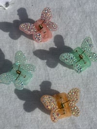 Image 1 of Mini Bling Butterfly Hair Clip