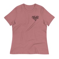Image 1 of Triangle Typography Women's Relaxed Tee - Mauve 