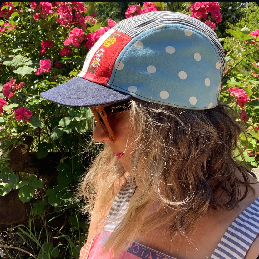 Image of INDIE JONES cap //  Sunshine Gang -x- a Panel Hat made from Repurposed textiles