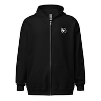 Image 1 of 1424 Unisex heavy blend zip hoodie - black