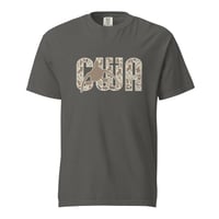 Image 4 of Christian Waterfowlers Branded Camo Brown Duck Unisex garment-dyed heavyweight t-shirt