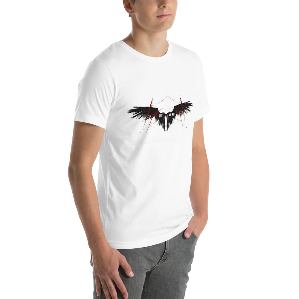 Image of  my angel black wings under your scars Unisex t-shirt