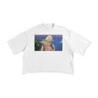 Image 1 of White Scrambled Porn French Terry Tee