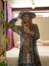 early 70s indian gauze poet sleeve dress