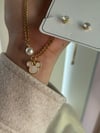 Pearled Mickey Necklace & Earring Set