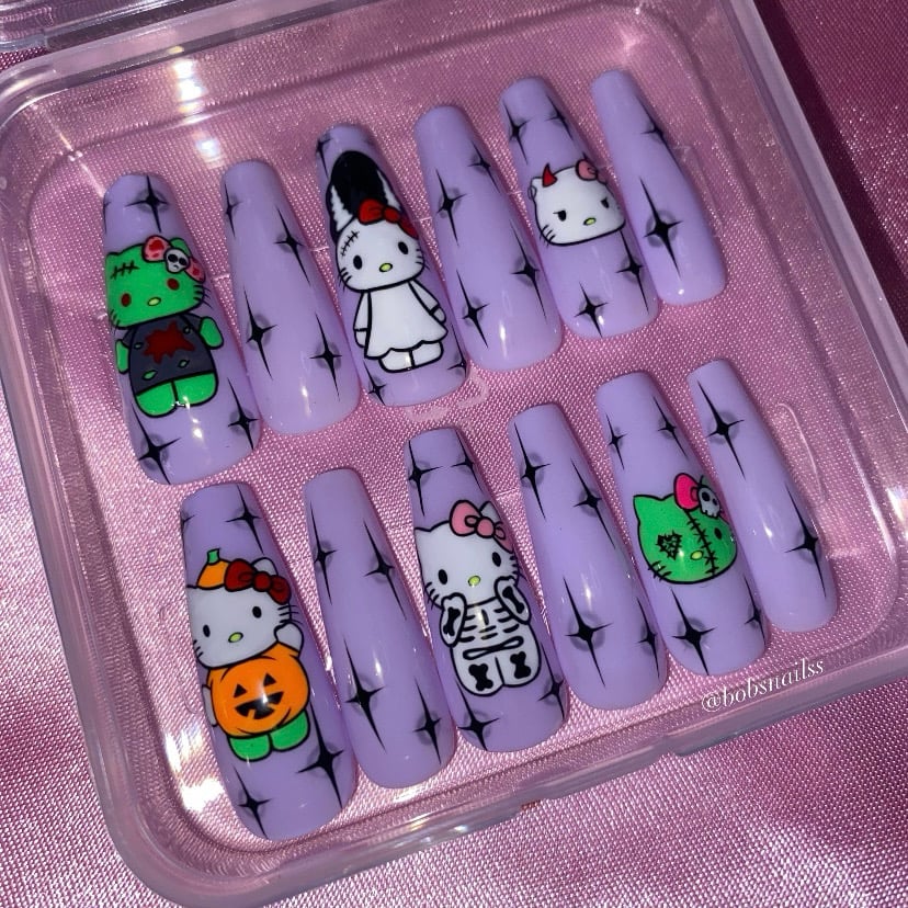 Image of RTS Size BN S / CM XS 3, 7, 5, 6, 7, 9 Long Coffin HK 🎃🎀👻💀