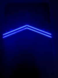 Image 5 of @Kaoticartworks Resin & Crosscut Spalted Ash GLOW Segmented Knife Scales