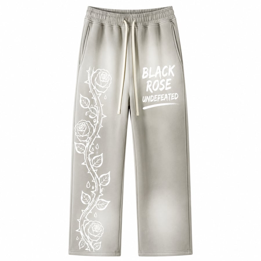 Image of ROSE VINE PANTS (GRAY)