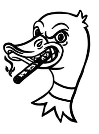 Image 1 of Duck With Cigar Decal