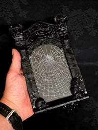 Image 2 of Gothic black ornate framed preserved web  2