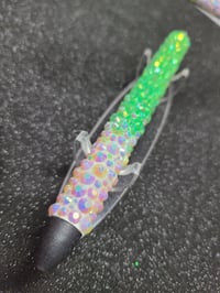 Image 4 of Lime Green & White Rhinestone Pen