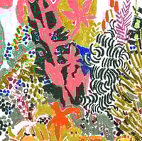 Image 3 of Botanical garden II , an original unframed oil pastel drawing 