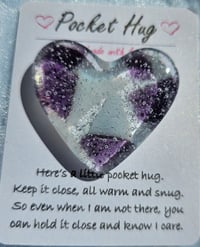 Image 3 of Pocket Hug – Fused Glass Heart Gift