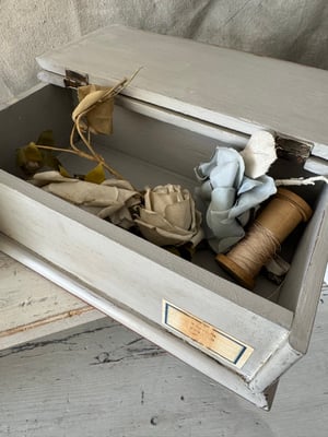 Image of Painted vintage wooden box